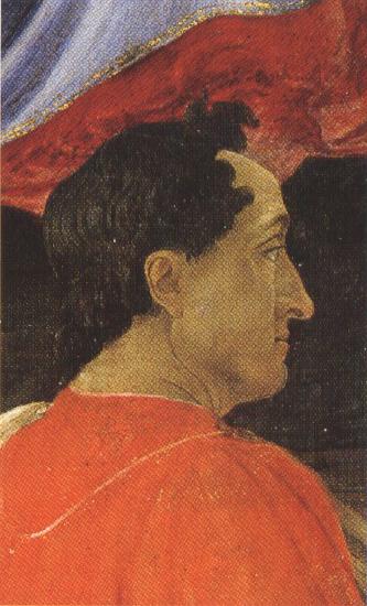 Sandro Botticelli Mago wearing a red mantle (mk36) oil painting picture